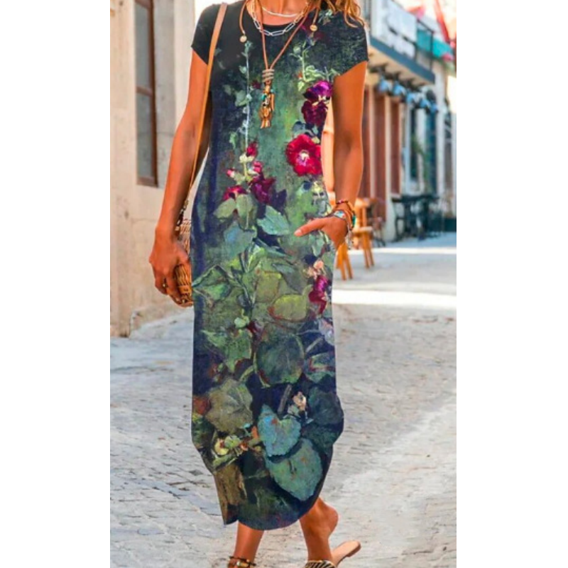 ✨Női hosszú póló nyomtatott ruhák