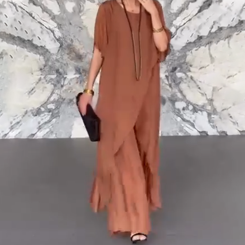 🛍️✨ Női szett, amely egy szabálytalan blúzból és egy könnyű nadrágból áll