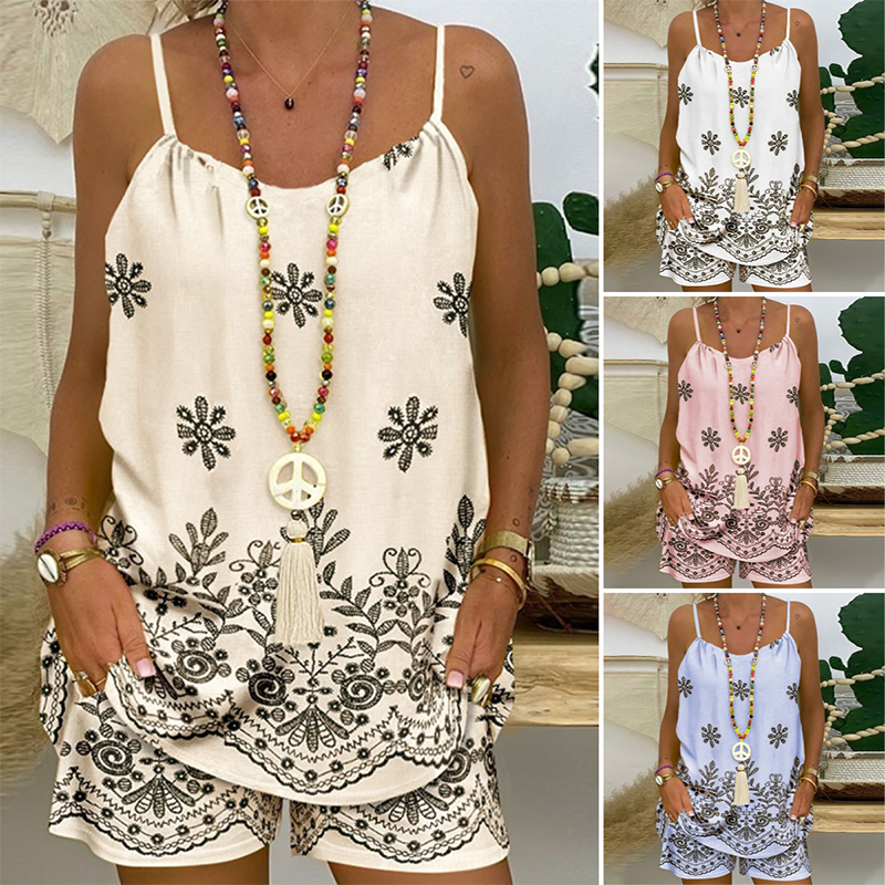 🔥Női mintás trikó és rövidnadrág