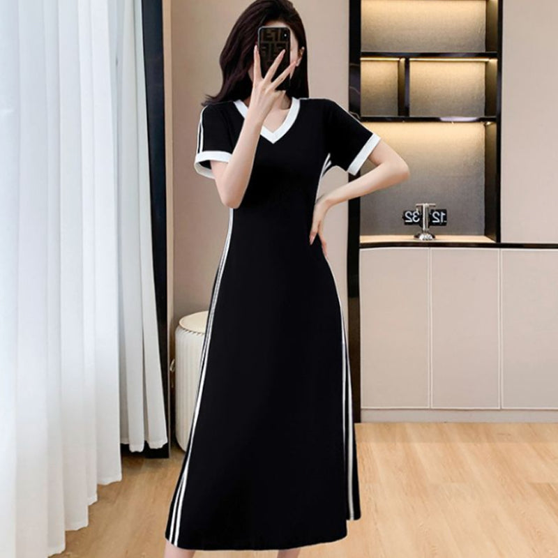 【M-4XL】👗Női alkalmi és egyszerű V-nyakú ruha