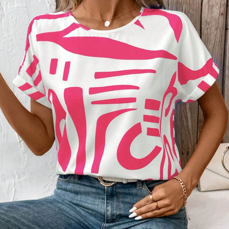 Női rövid ujjú, hétköznapi póló