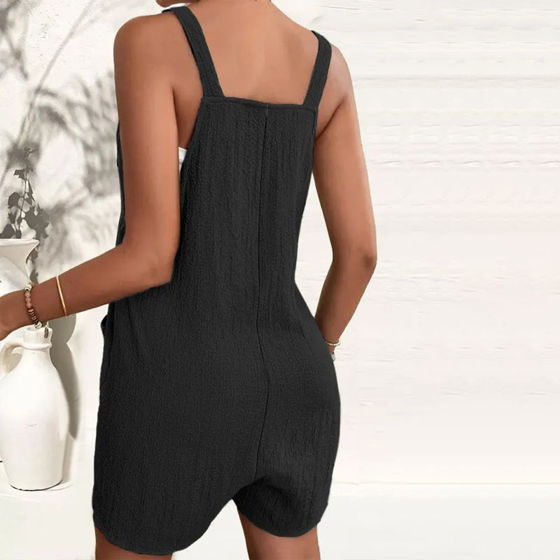 ✨Női lezser ujjatlan overál rövidnadrággal
