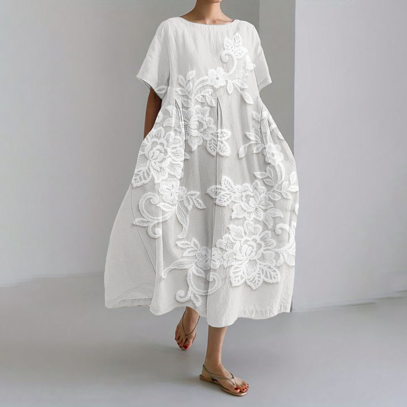 🔥Kényelmes maxi ruha 100% lenvászonból