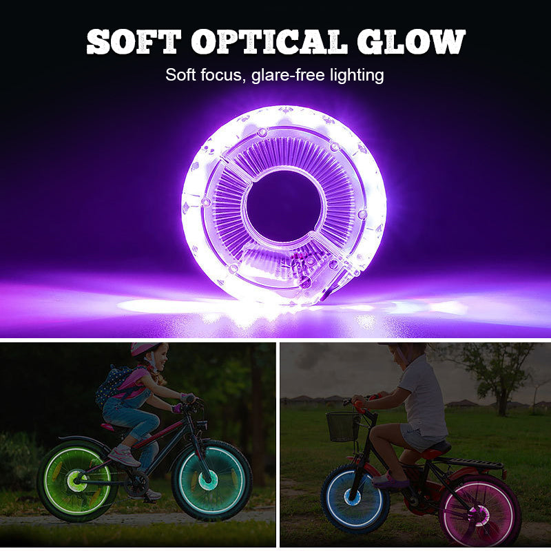 🌈 Színes kerékpár kerékagy lámpa 🚴‍♂️💡
