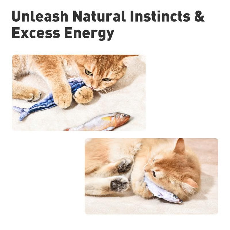 🐈Realisztikus ugrálóhalas játék macskáknak