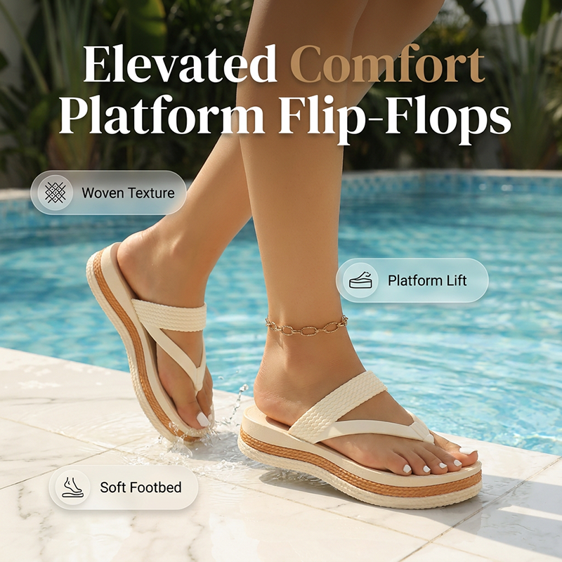 👡 Női platformos flip-flopok kötött pánttal | 36–41-es méretek