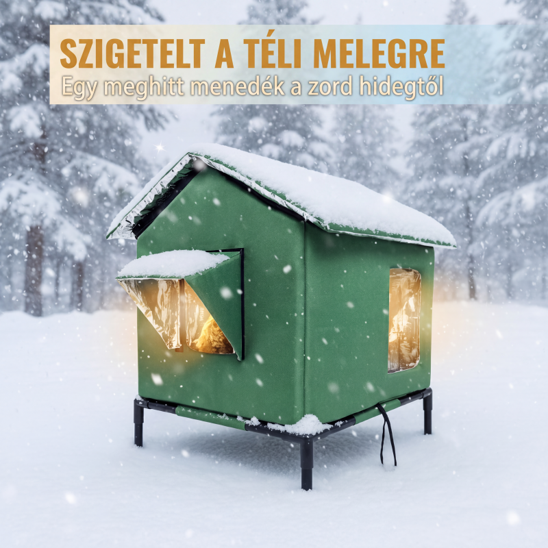 😻 Kültéri, vízálló macskaház, szétszerelhető, emelhető