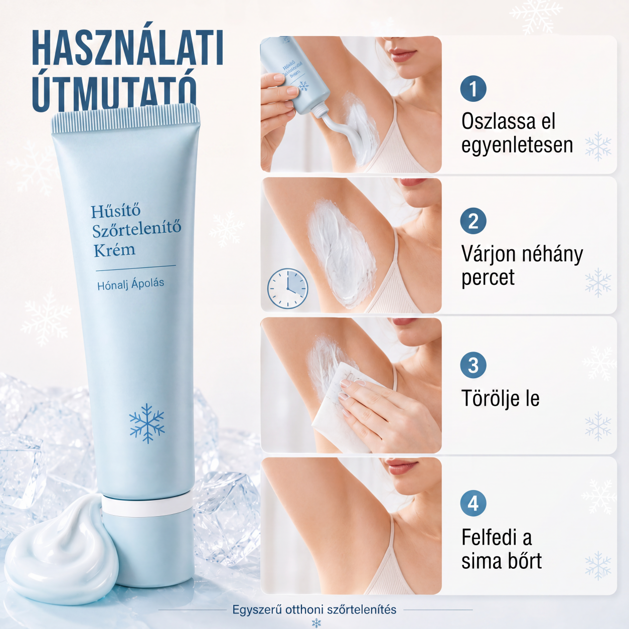 🧴🌸 Kíméletes szőrtelenítő krém – néhány perc alatt bársonyosan sima bőr!✨
