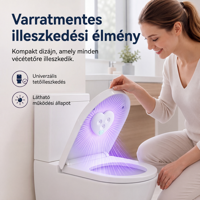 💡 UVC WC‑fertőtlenítő lámpa mozgásérzékelővel, intelligens fürdőszobai higiéniai eszköz 🧼