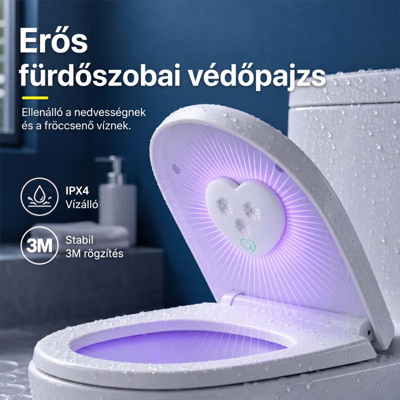 💡 UVC WC‑fertőtlenítő lámpa mozgásérzékelővel, intelligens fürdőszobai higiéniai eszköz 🧼