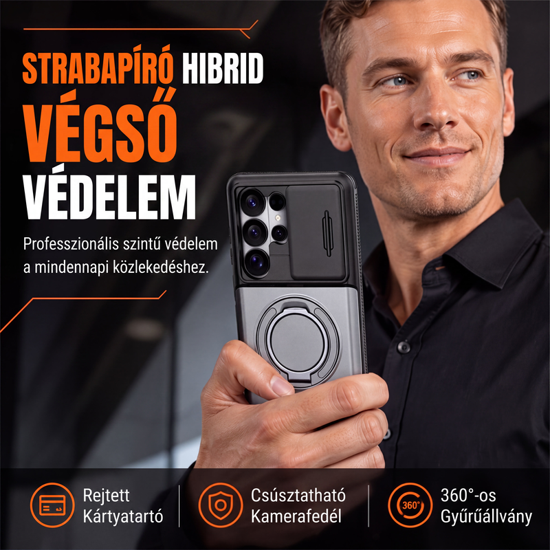 🛡️ Telefon tok kártyatartóval – Ütésálló, rejtett zseb, tökéletes védelem 📦