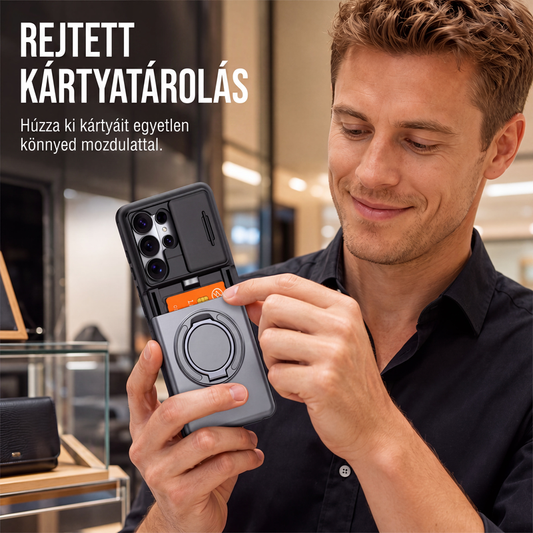 🛡️ Telefon tok kártyatartóval – Ütésálló, rejtett zseb, tökéletes védelem 📦