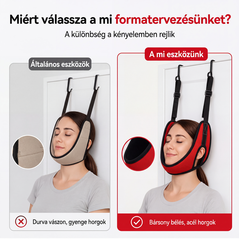 💆‍♀️A nyaki fájdalom enyhítésére szolgáló, ajtóra szerelhető, állítható nyaknyújtó🧘