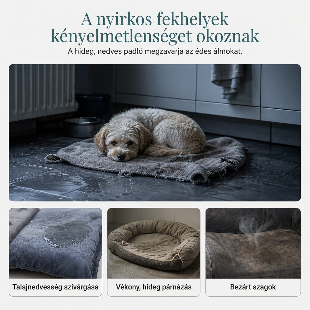 🐱 Ovális kisállatágy cserélhető huzattal – polár belső, oxford külső, kutyák és macskák számára✨